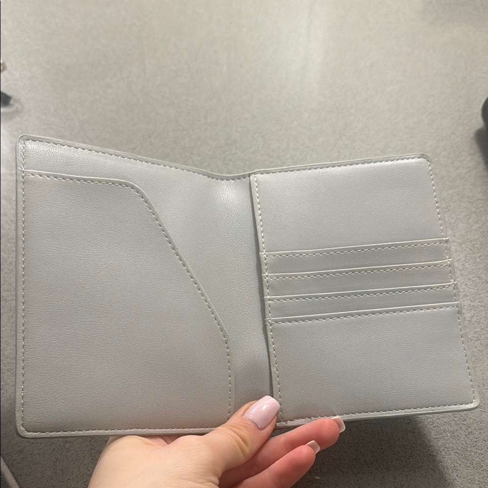 BOSS White Leather Passport Holder - Picture 2 of 3